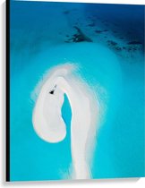 Canvas  - Bovenaanzicht van Zee  - 75x100cm Foto op Canvas Schilderij (Wanddecoratie op Canvas)