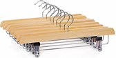 Nancy's Broekhnager set van 8 - Kledinghanger van hout - Hanger Voor Broek