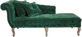 LOBERON Chaise longue Viviani donkergroen