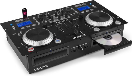 Vonyx CDJ500 CD/USB speler met Bluetooth, mixer en versterker