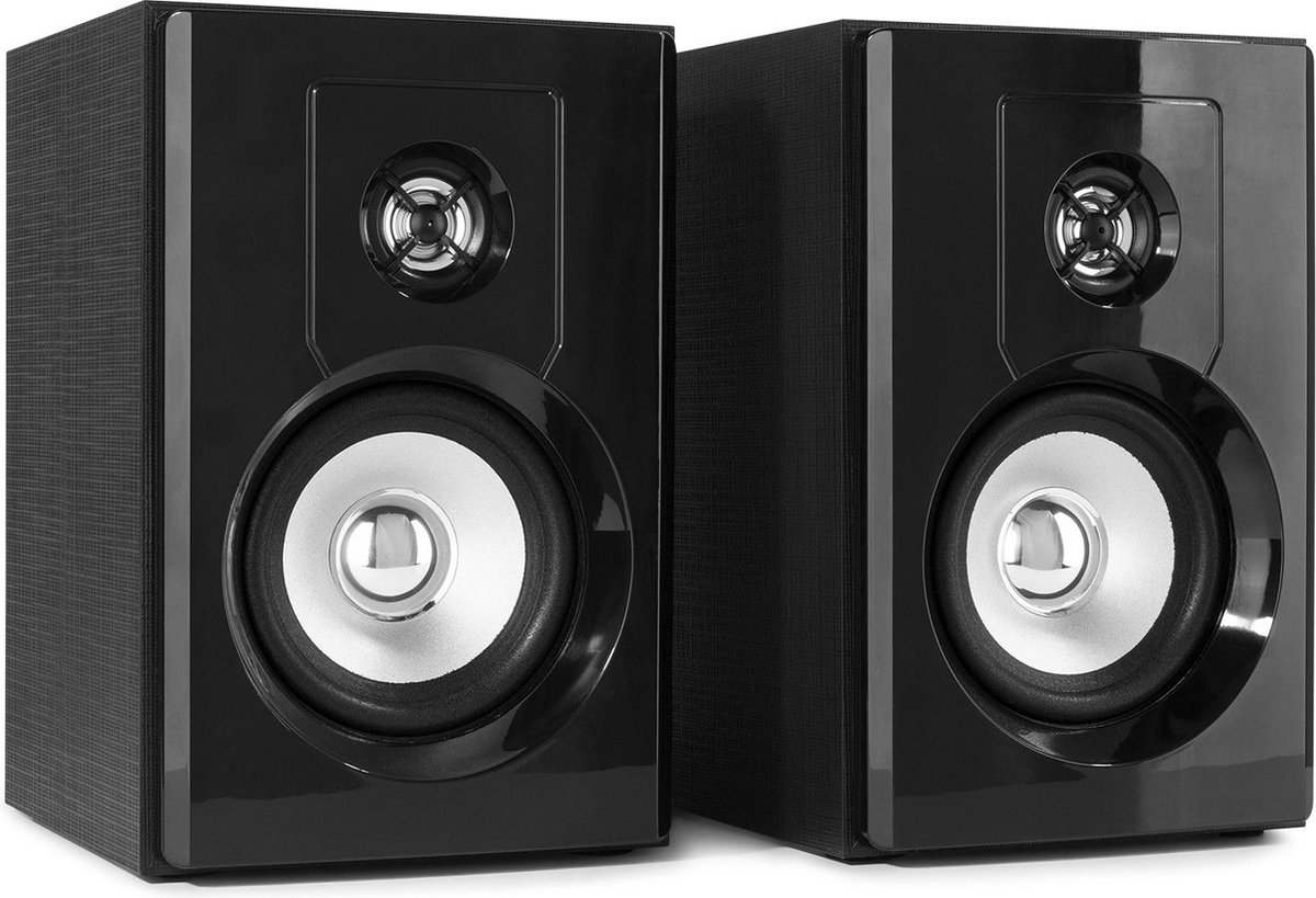 Bluetooth speakerset - Fenton SHF404B actieve stereo speakerset met Bluetooth en mp3 speler - Zwart