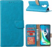 Xssive Hoesje voor Motorola Moto G9 Play - Book Case - Turquoise