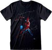 Marvel SpiderMan Heren Tshirt -2XL- Spidey Art Zwart