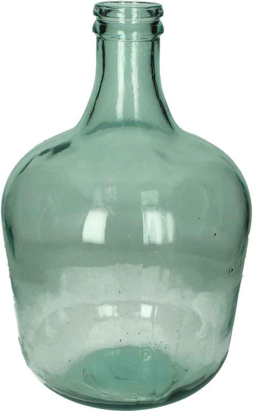 Hoe dan ook thermometer Of later SVJ Home Decorations Vaas Gerecycled Glas - Groen - H 42 x Ø 27 cm - Deco  Fles | bol.com