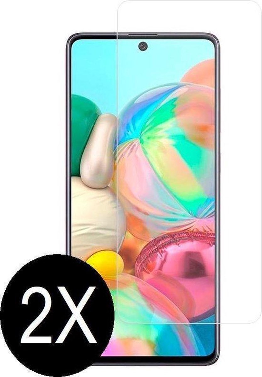 2X Samsung Galaxy A70 Tempered glass - Screenprotector glas - Screenprotector - Tempered Glass screen protector - Glasplaatje bescherming - 2 stuks - LunaLux