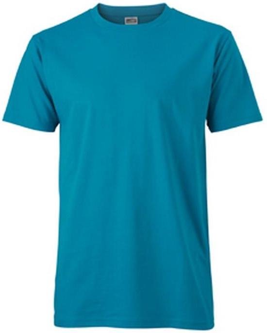 James and Nicholson Heren Slim Fit T-Shirt (Caribisch Blauw)