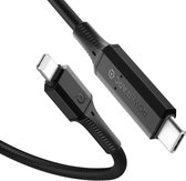 Câble Spigen PowerArc ArcWire Tressé USB-C/Lightning 1 Mètre Zwart