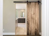 Sticky Decoration - Luxe Deursticker Eikenhouten planken verticaal - op maat voor jouw deur