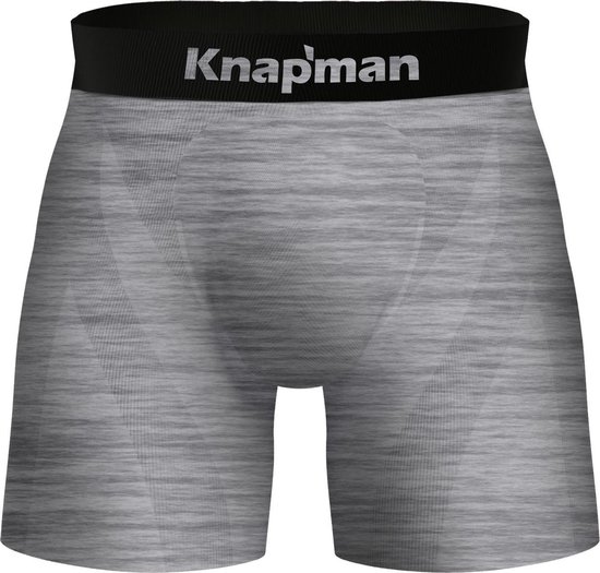 Knapman Ultimate Comfort Boxershorts Twopack | Grijs Melange | Maat L