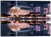 Dibond - Merlion Park - Singapore - 40x30cm Foto op Aluminium (Met Ophangsysteem)