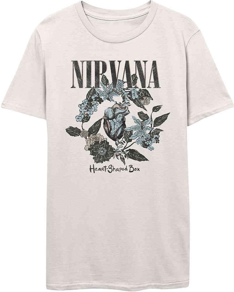 Nirvana Heart Shape Box Heren T-shirt - wit - XXL