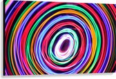 Canvas  - Regenboogkleurige Cirkel - 120x80cm Foto op Canvas Schilderij (Wanddecoratie op Canvas)