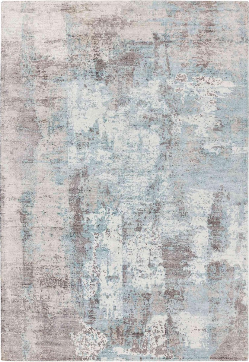 Easy Living - Gatsby-Blue Vloerkleed - 200x290 - Rechthoek - Laagpolig Tapijt - Industrieel - Blauw, Grijs