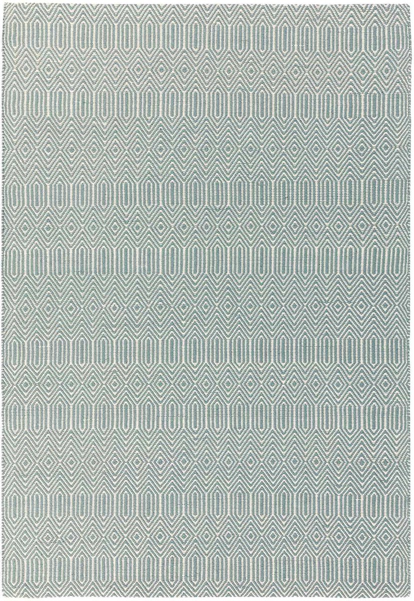 Easy Living - Sloan-Duck-Egg Vloerkleed - 160x230  - Rechthoek - Laagpolig Tapijt - Modern - Blauw, Wit