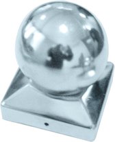 Post Cap Ball Stainless steel for wooden posts 71x71 mm