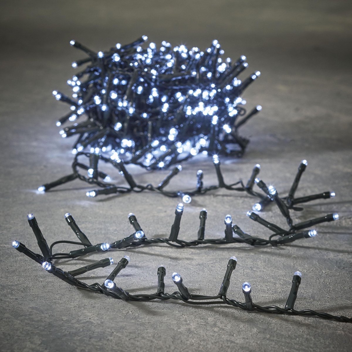 Luca Lighting kerstverlichting lichtsnoer - buiten - 800 lampjes wit - flashfunctie - 1600 cm