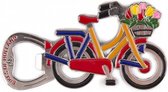 Opener Magneet Fiets Holland Blauw/oranje/rood - Souvenir