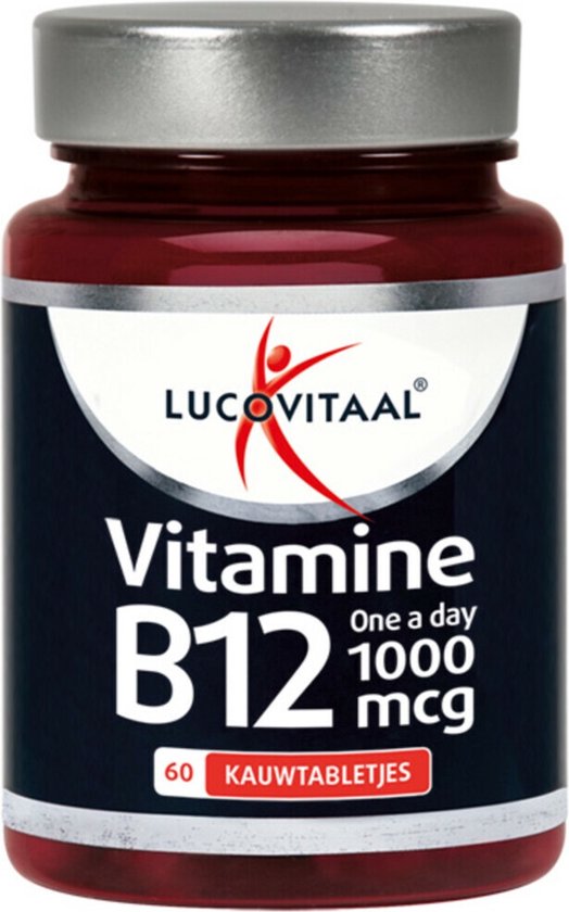 Lucovitaal Vitamine B12 1000 micogram Voedingssupplement - 60 kauwtabletten - Kersensmaak
