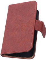 Bark Bookstyle Wallet Case Hoesjes voor HTC Desire 210 Rood