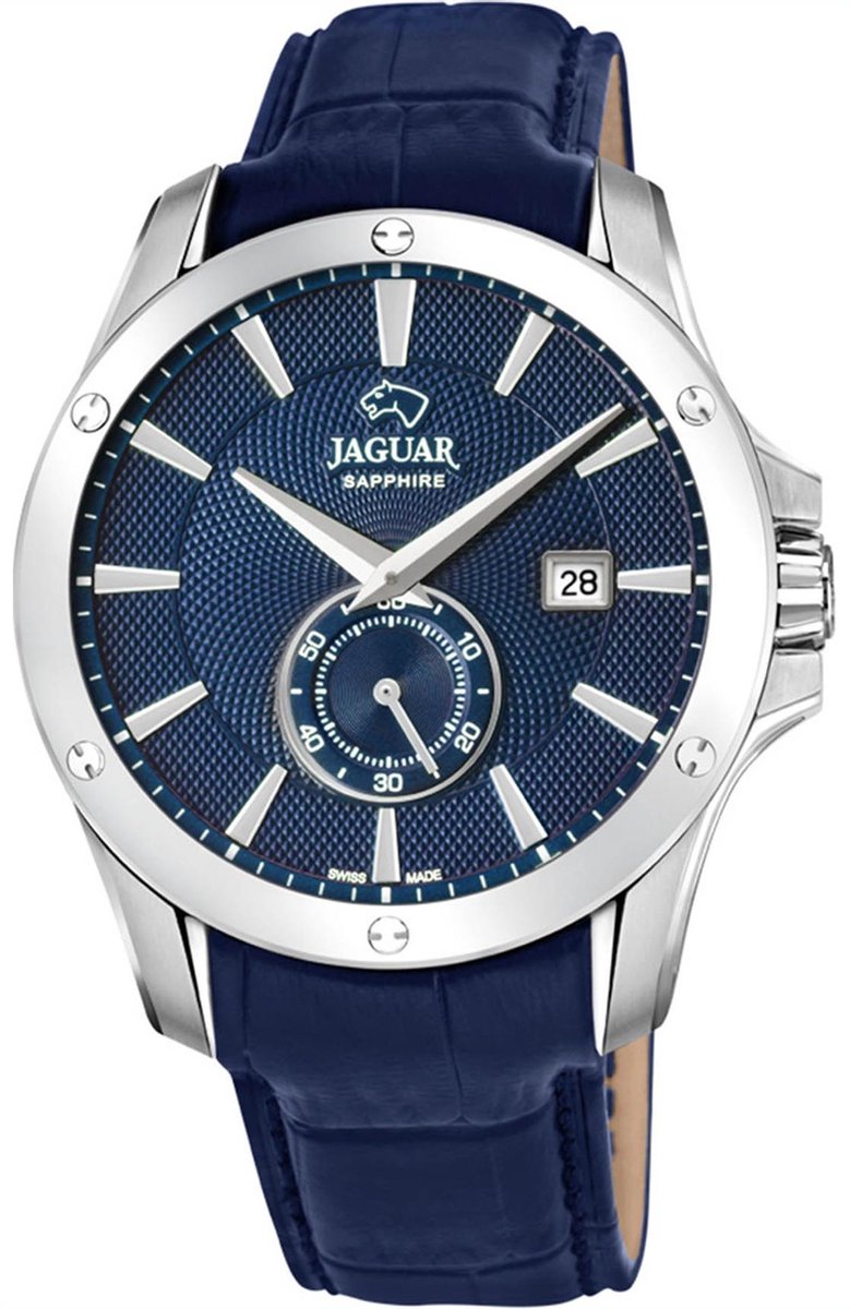 Jaguar Acamar Horloge - Jaguar heren horloge - Blauw - diameter 44 mm - roestvrij staal