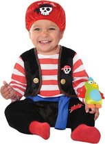 Amscan Kostuum Buccaneer Baby Polyester Rood/wit Mt 1-2 Jr