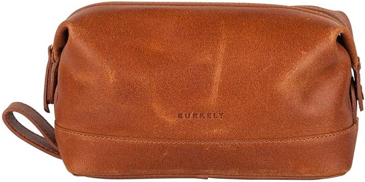 Burkely Vintage Riley Unisex Leren Toilettas - Cognac - BURKELY
