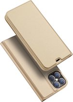 Hoesje geschikt voor iPhone 12 Pro Max - Dux Ducis Skin Pro Book Case - Goud