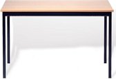 Bureautafel of kantinetafel breed 200CM diep 100CM bladkleur Beuken framekleur Licht grijs (Ral 7035)
