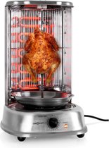 Kebap Master Verticale Grill 1800W roestvrij staal incl. spiesset