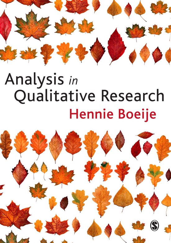 Boek cover Analysis in Qualitative Research van Hennie Boeije (Onbekend)