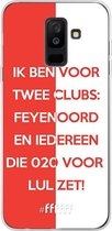 6F hoesje - geschikt voor Samsung Galaxy A6 Plus (2018) -  Transparant TPU Case - Feyenoord - Quote #ffffff