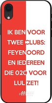 6F hoesje - geschikt voor iPhone Xr -  TPU Case - Feyenoord - Quote #ffffff