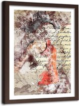 Foto in frame Cowgirl abstract, 80x120, beige, Premium print