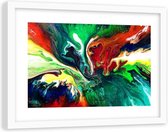 Foto in frame Vloeiende abstractie, 120x80, multi-gekleurd, Premium print