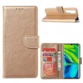 Xssive Hoesje voor Xiaomi Mi Note 10 Lite - Book Case - Goud