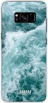 Samsung Galaxy S8 Plus Hoesje Transparant TPU Case - Whitecap Waves #ffffff