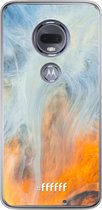 Motorola Moto G7 Hoesje Transparant TPU Case - Fire Against Water #ffffff