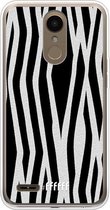 LG K10 (2018) Hoesje Transparant TPU Case - Zebra Print #ffffff