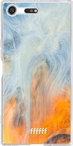 Sony Xperia XZ Premium Hoesje Transparant TPU Case - Fire Against Water #ffffff