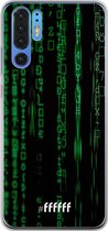 Huawei P30 Pro Hoesje Transparant TPU Case - Hacking The Matrix #ffffff