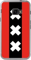 Samsung Galaxy Xcover 4 Hoesje Transparant TPU Case - Amsterdamse vlag #ffffff
