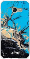 Samsung Galaxy A3 (2017) Hoesje Transparant TPU Case - Blue meets Dark Marble #ffffff
