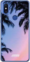 Xiaomi Mi Mix 3 Hoesje Transparant TPU Case - Sunset Palms #ffffff