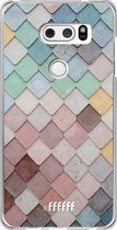 LG V30 (2017) Hoesje Transparant TPU Case - Colour Tiles #ffffff