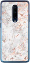 OnePlus 7 Pro Hoesje Transparant TPU Case - Peachy Marble #ffffff