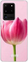 Samsung Galaxy S20 Ultra Hoesje Transparant TPU Case - Pink Tulip #ffffff