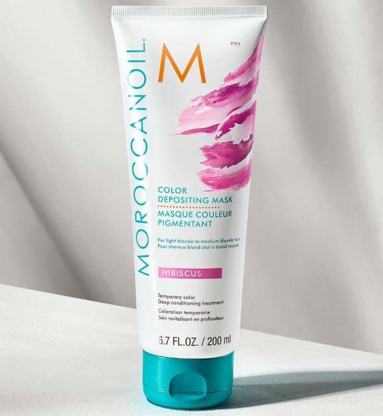 Moroccanoil Color Depositing Mask hibiscus Haarmasker 200ml bol