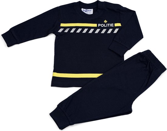 Fun2Wear - Pyjama Police - Blauw Marine - Taille 104 - Garçons, Filles