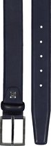Leren heren riem - marine blauw
