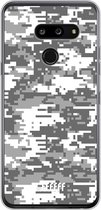 LG G8 ThinQ Hoesje Transparant TPU Case - Snow Camouflage #ffffff